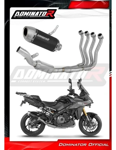 Ligne d'échappement complète inox Dominator S6 Noir EX pour Suzuki GSX-S 1000 GX (2024)