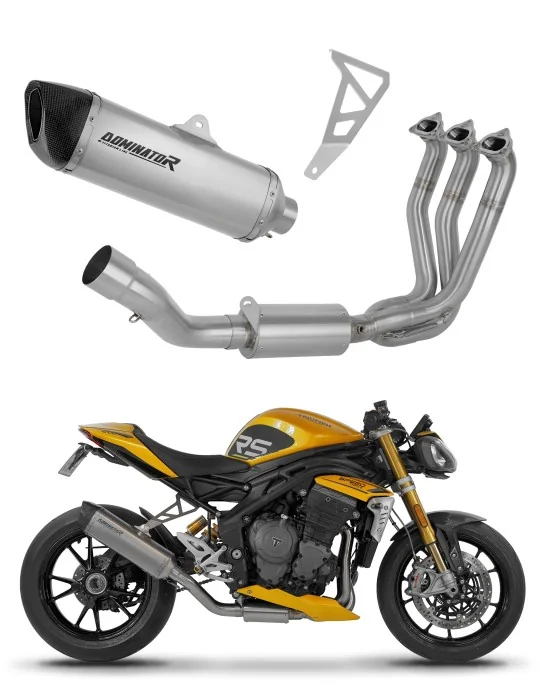 Ligne d'échappement complète Dominator HP6 Titane pour Triumph Speed Triple 1200 RS / RR 2021-2024, vue 1