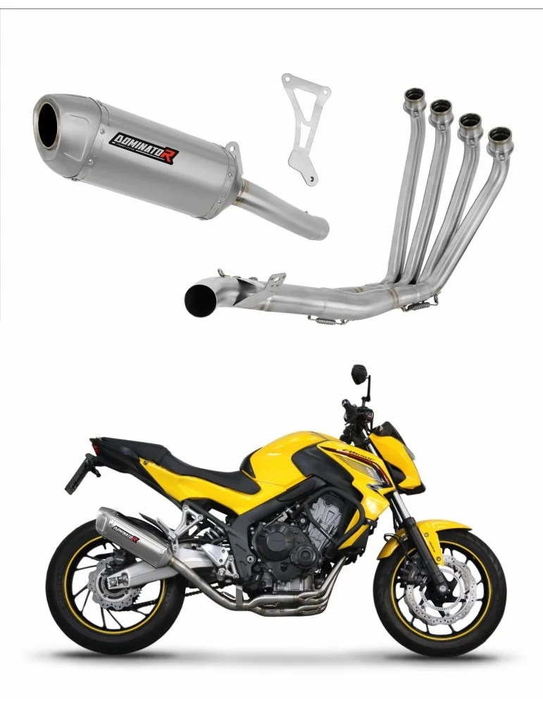 Ligne d'échappement complète inox Dominator S6 pour Honda CBR 650 F (2014-2018)