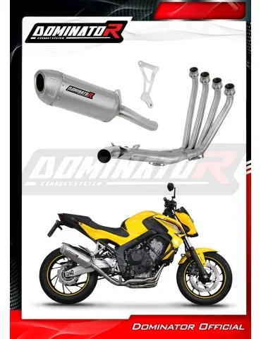 Ligne d'échappement complète inox Dominator S6 pour Honda CBR 650 F (2014-2018)
