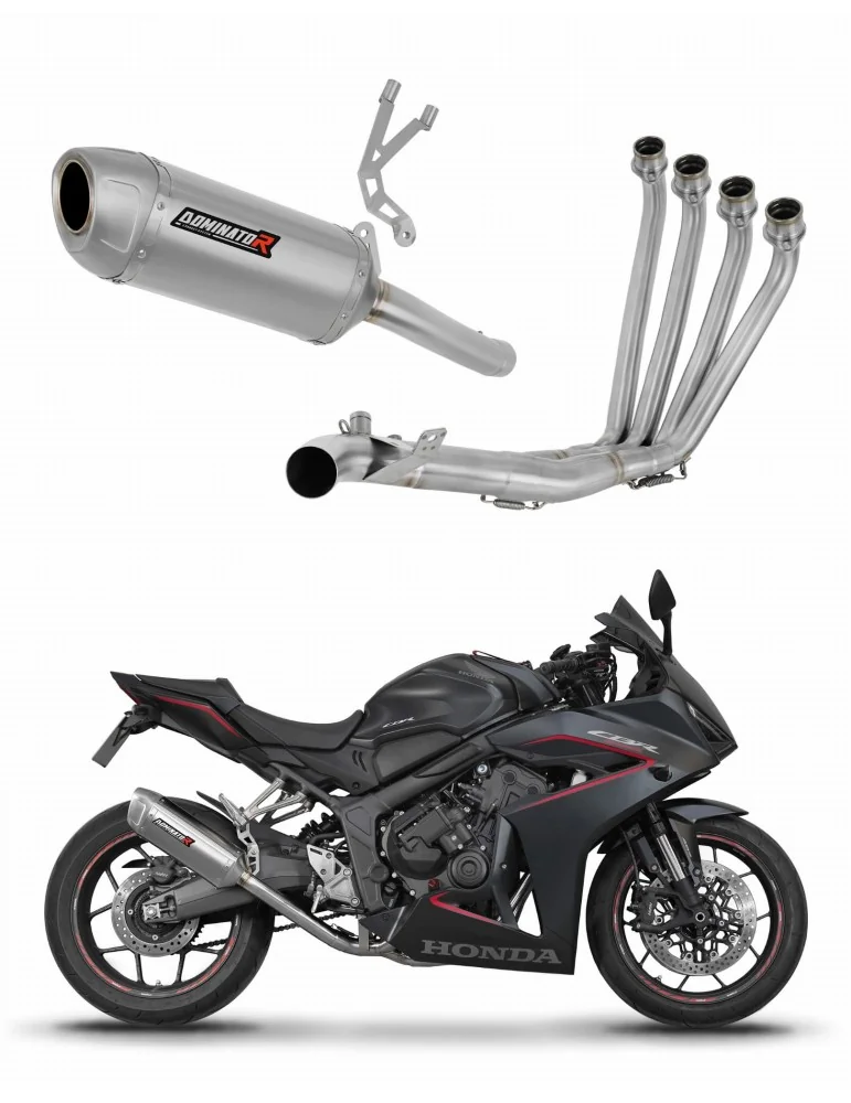 Ligne d'échappement complète inox Dominator S6 pour Honda CB 650 R / E-Clutch (2024-2025)