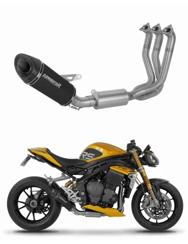 Ligne d'échappement complète inox Dominator HP8 Noir pour Triumph Speed Triple 1200 RS / RR (2021-2024)