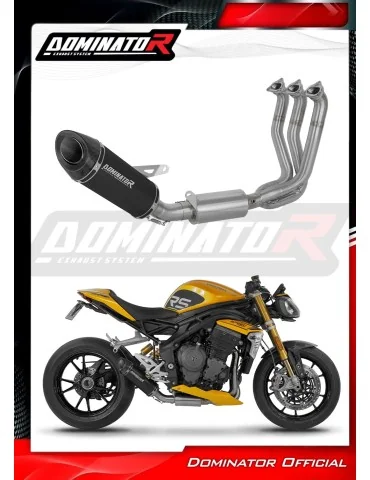 Ligne d'échappement complète inox Dominator HP8 Noir pour Triumph Speed Triple 1200 RS / RR (2021-2024)