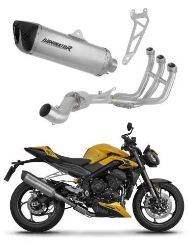 Ligne d'échappement complète Dominator HP6 Titane pour Triumph Street Triple 765 RS (2024-2025)