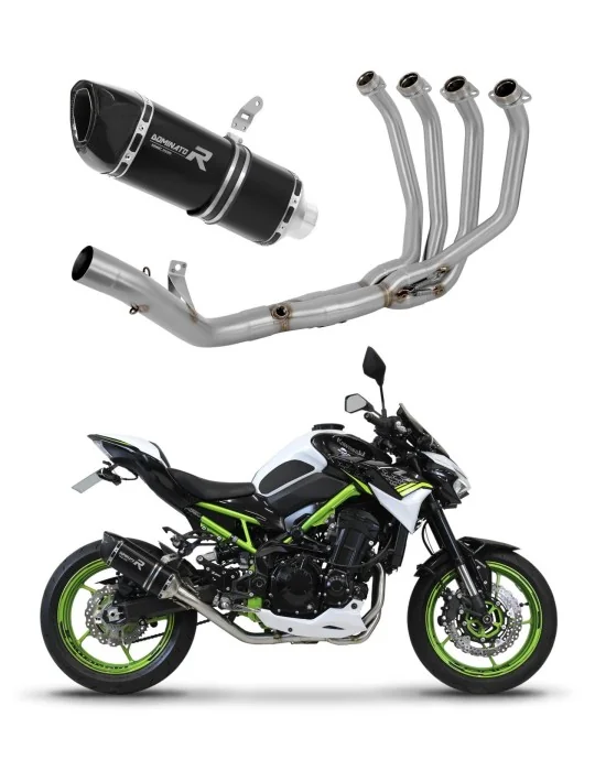 Ligne d'échappement complète inox Dominator HP6 Noir pour Kawasaki Z 900 A2 2017-2019, vue 1