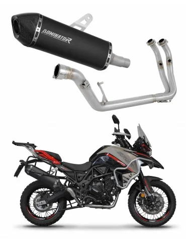 Ligne d'échappement complète inox Dominator HP7 Noir pour Benelli TRK 702 / TRK 702X (2023-2024)