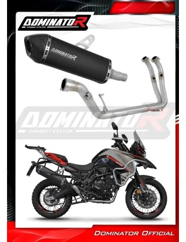 Ligne d'échappement complète inox Dominator HP7 Noir pour Benelli TRK 702 / TRK 702X (2023-2024)