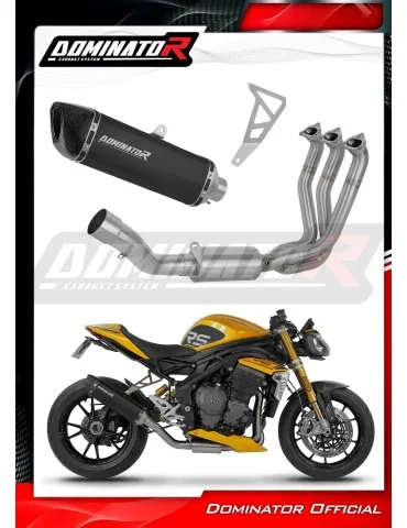 Ligne d'échappement complète inox Dominator HP6 Noir pour Triumph Speed Triple 1200 RS / RR (2021-2024)