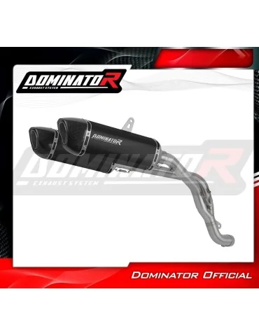 Silencieux slip-on Dominator HP6 Noir pour Kawasaki ZX10R (2006-2007) - réf. KA089DFBL