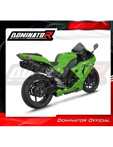 Silencieux slip-on Dominator HP6 Noir pour Kawasaki ZX10R (2006-2007) - réf. KA089DFBL