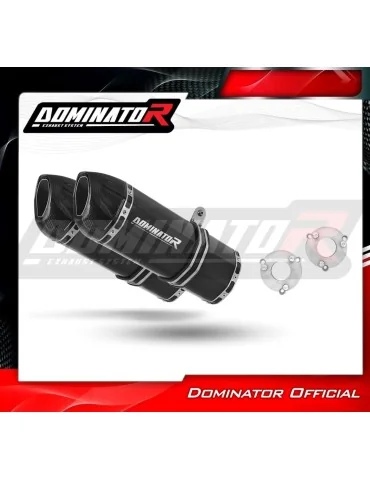 Silencieux bolt-on Dominator HP1 Noir pour Suzuki GSXR 1000 K7 K8 (2007-2008)