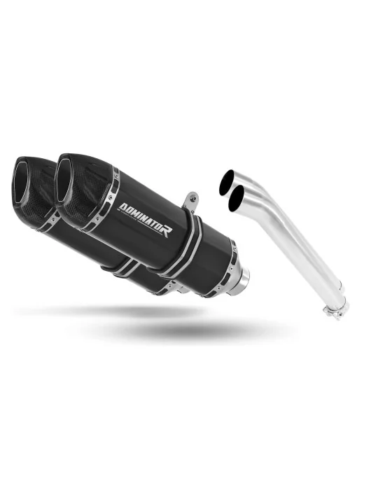 Silencieux slip-on Dominator HP1 Noir pour Suzuki DL 1000 V Strom 2002-2011, vue 1