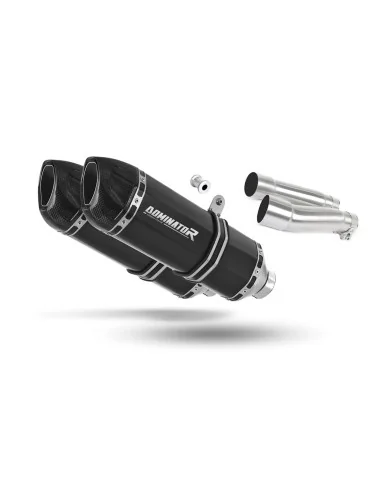 Silencieux slip-on Dominator HP1 Noir pour Moto Guzzi Breva ie 750 (2003-2009)
