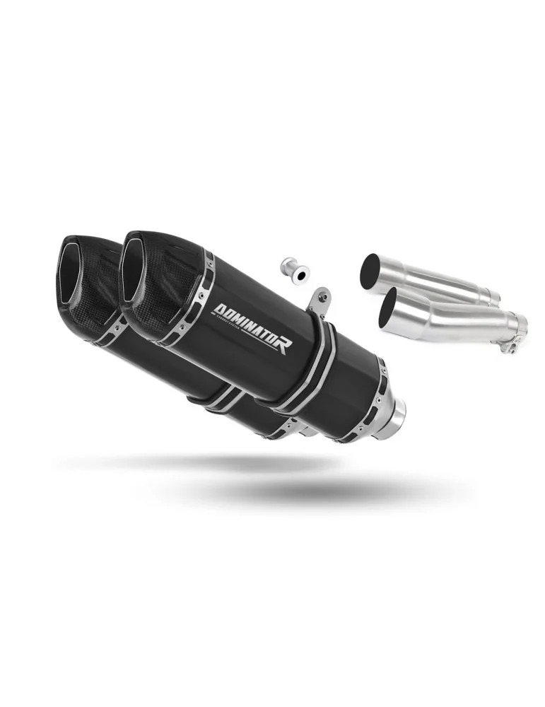 Silencieux slip-on Dominator HP1 Noir pour Moto Guzzi Breva ie 750 (2003-2009)