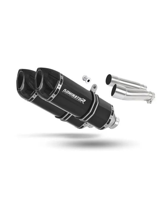 Silencieux slip-on Dominator HP1 Noir pour Moto Guzzi Breva ie 750 2003-2009, vue 1