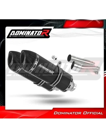 Silencieux slip-on Dominator HP1 Noir pour Moto Guzzi Breva ie 750 (2003-2009)