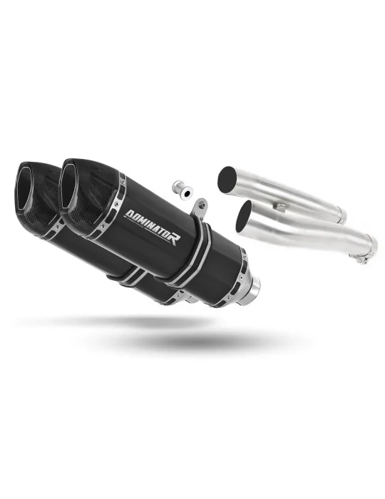 Silencieux slip-on Dominator HP1 Noir pour Kawasaki ZZR 1200 2002-2005, vue 1
