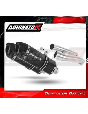 Silencieux slip-on Dominator HP1 Noir pour Kawasaki ZZR 1200 (2002-2005)