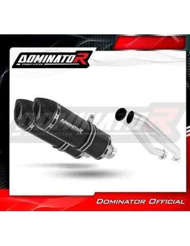 Silencieux slip-on Dominator HP1 Noir pour Kawasaki Z1000 (2003-2006)