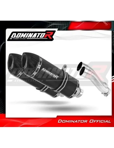 Silencieux slip-on Dominator HP1 Noir pour Kawasaki GPZ 500 (1987-2003)