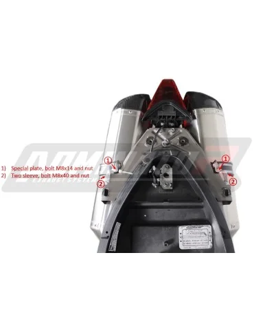Silencieux slip-on Dominator HP1 Noir pour Aprilia Shiver 900 (2017-2019)