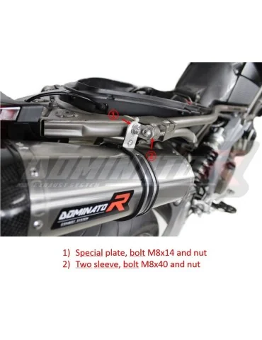 Silencieux slip-on Dominator HP1 Noir pour Aprilia SL 750 Shiver (2007-2016)