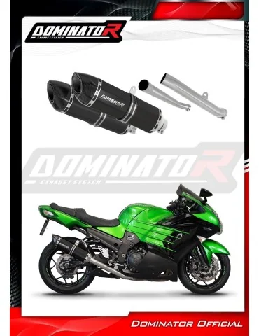 Silencieux slip-on Dominator HP5 Noir pour Kawasaki ZZR 1400 (2012-2023)