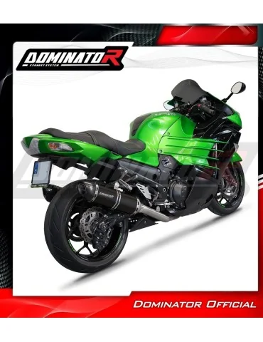 Silencieux slip-on Dominator HP5 Noir pour Kawasaki ZZR 1400 (2012-2023)