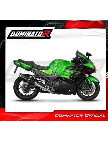 Silencieux slip-on Dominator HP5 Noir pour Kawasaki ZZR 1400 (2012-2023)