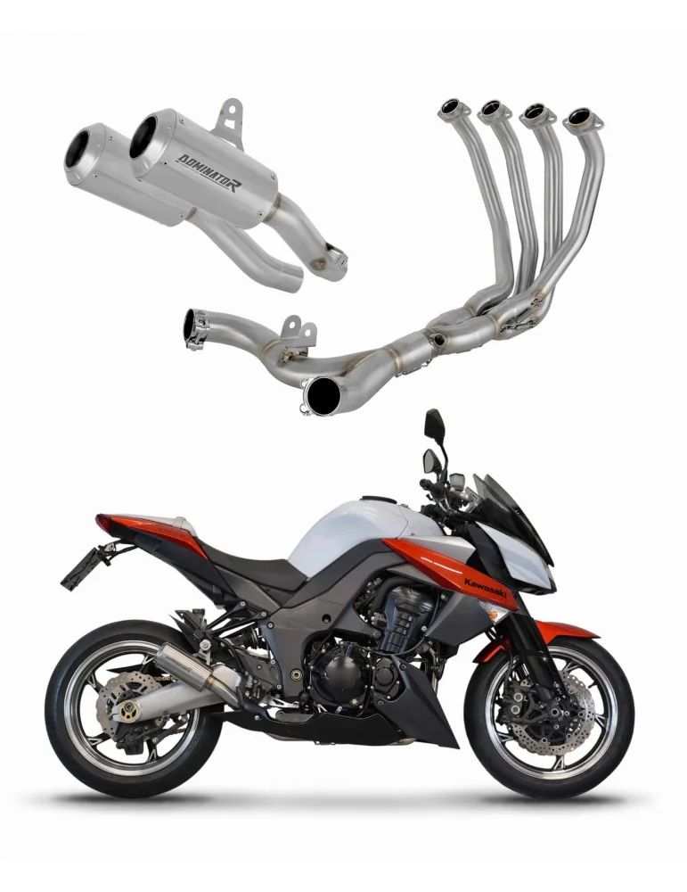 Ligne d'échappement complète inox Dominator GPS pour Kawasaki Z1000 (2010-2013)