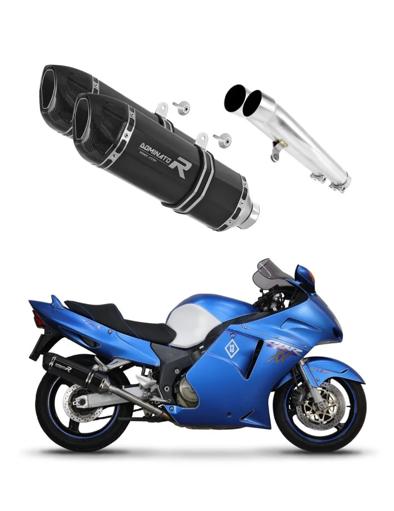 Silencieux slip-on Dominator HP1 Noir pour Honda CBR 1100 XX (1996-2006)