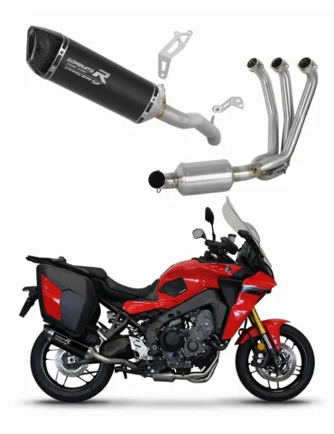 Ligne d'échappement complète inox Dominator HP6 Noir EX pour Yamaha Tracer 9 / GT (2021-2024)