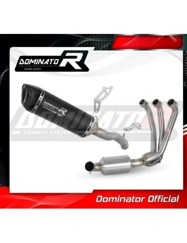 Ligne d'échappement complète inox Dominator HP6 Noir EX pour Yamaha Tracer 9 / GT (2021-2024)