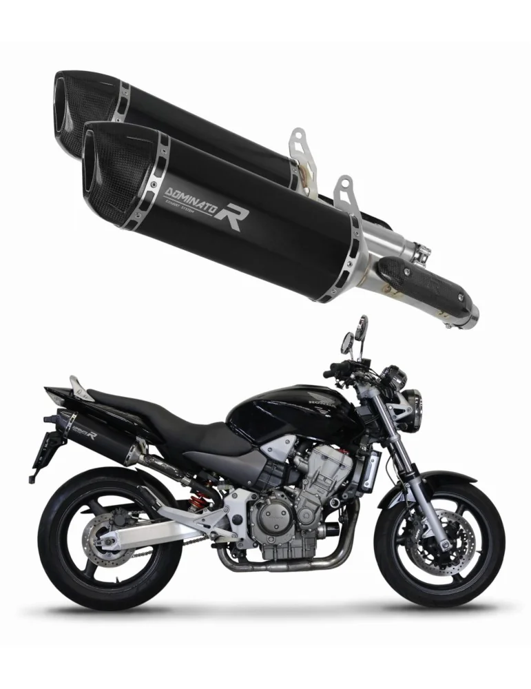Silencieux slip-on Dominator HP1 Noir pour Honda CB 900F Hornet (2002-2007)
