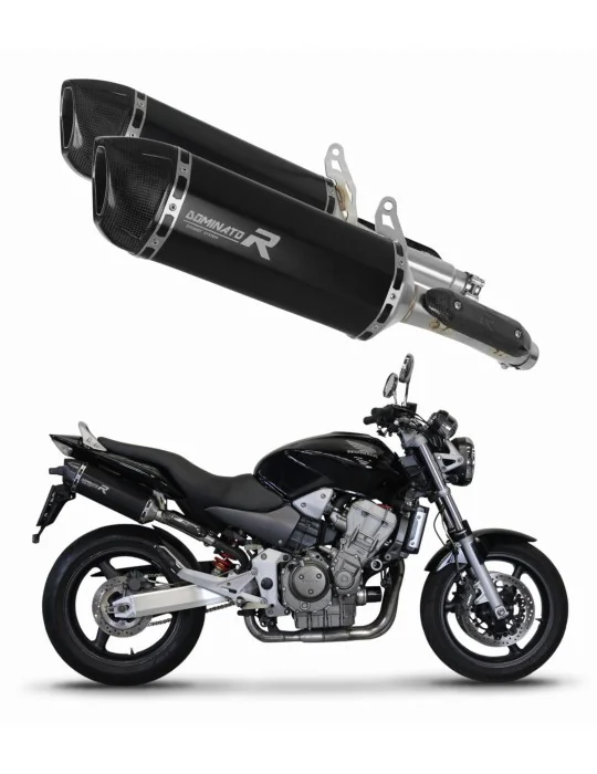 Silencieux slip-on Dominator HP1 Noir pour Honda CB 900F Hornet 2002-2007, vue 1