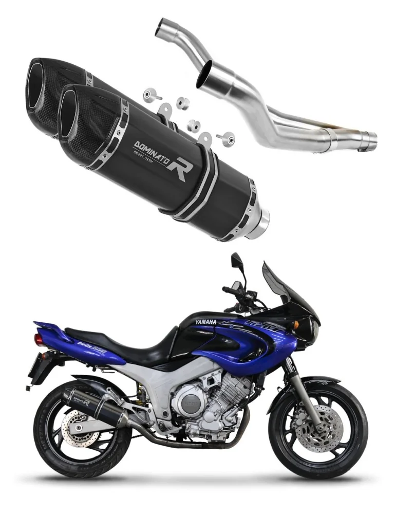 Silencieux slip-on Dominator HP1 Noir pour Yamaha TDM 850 (1991-1995)