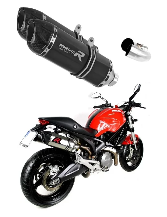 Silencieux slip-on Dominator HP1 Noir pour Ducati Monster 696 2008-2014, vue 1