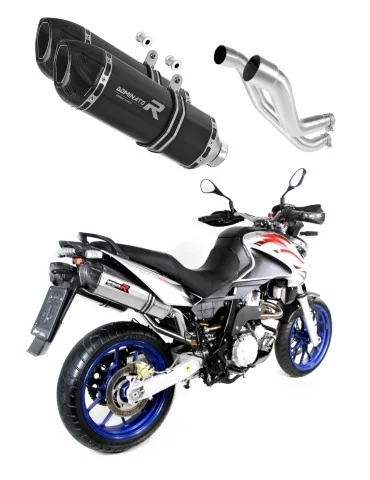 Silencieux slip-on Dominator HP1 Noir pour Aprilia Pegaso 650 Strada (2007-2010)