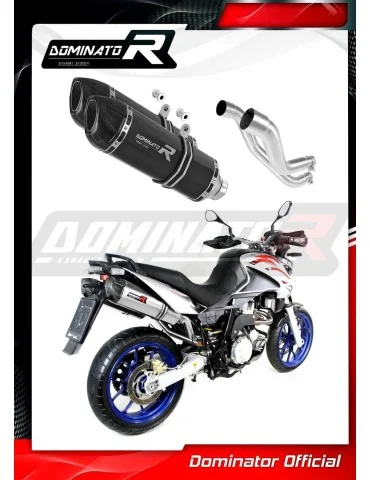Silencieux slip-on Dominator HP1 Noir pour Aprilia Pegaso 650 Strada (2007-2010)