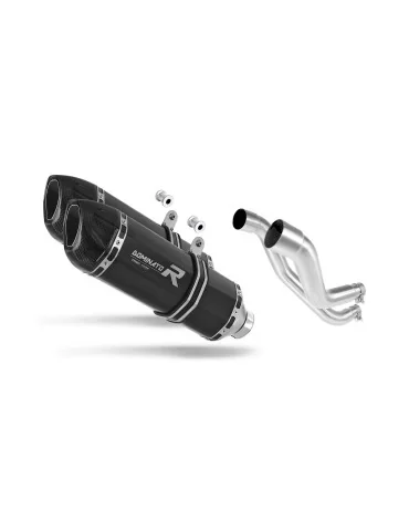 Silencieux slip-on Dominator HP1 Noir pour Aprilia Pegaso 650 Strada (2005-2006)