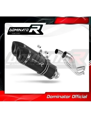 Silencieux slip-on Dominator HP1 Noir pour Aprilia Pegaso 650 Strada (2005-2006)