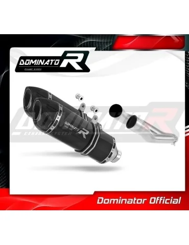 Silencieux slip-on Dominator HP1 Noir pour Aprilia Pegaso 650 (2001-2004)