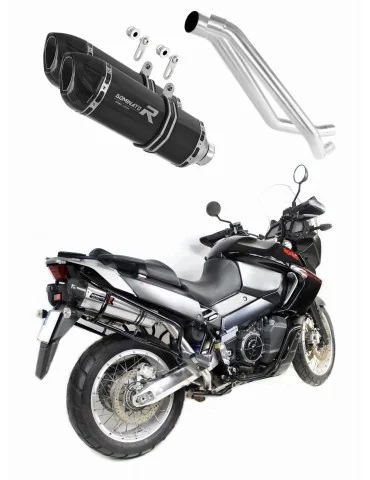 Silencieux slip-on Dominator HP1 Noir pour Aprilia ETV 1000 Caponord (2005-2007)
