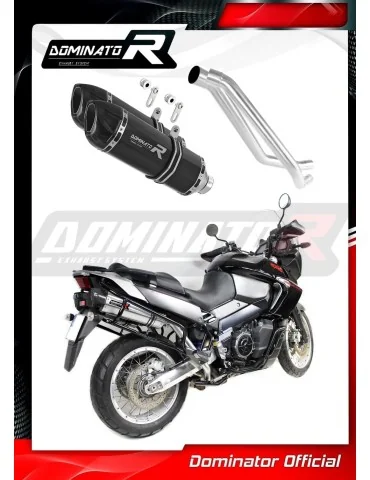 Silencieux slip-on Dominator HP1 Noir pour Aprilia ETV 1000 Caponord (2005-2007)