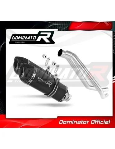 Silencieux slip-on Dominator HP1 Noir pour Aprilia ETV 1000 Caponord (2005-2007)