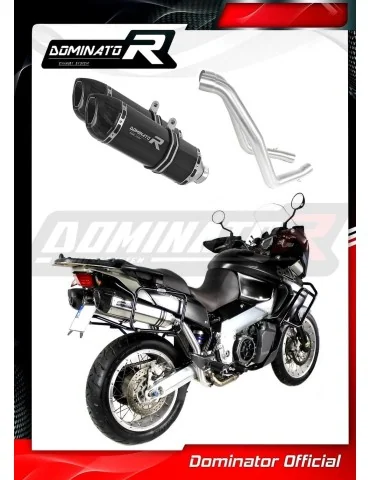 Silencieux slip-on Dominator HP1 Noir pour Aprilia ETV 1000 Caponord (2001-2004)