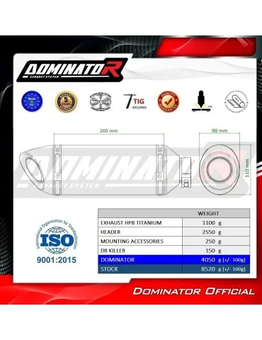 Ligne d'échappement complète Dominator HP8 Titane pour CF Moto 675 NK (2024-2026)