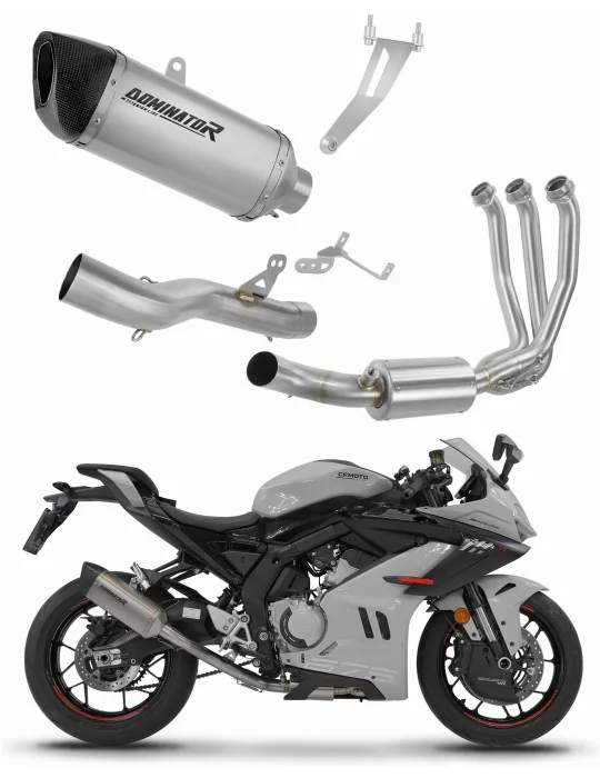 Ligne d'échappement complète Dominator HP6 Titane pour CF Moto 675 SR-R 2024-2026, vue 1