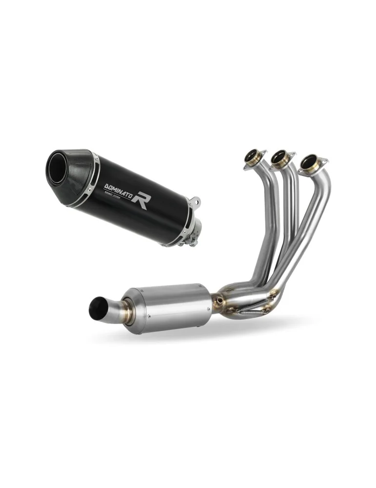 Ligne d'échappement complète inox Dominator HP3 Noir pour Yamaha XSR 900 Low Level EX (2022-2023)