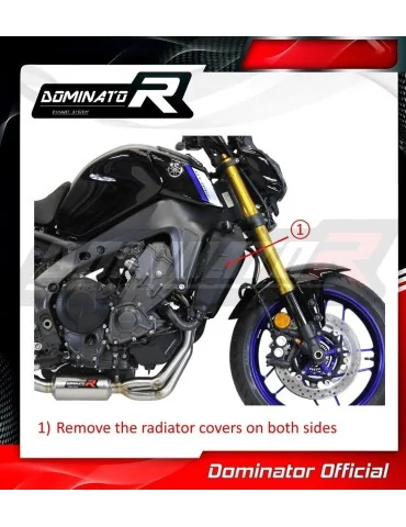Ligne d'échappement complète inox Dominator HP3 Noir pour Yamaha XSR 900 Low Level EX (2022-2023)
